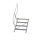 MUNK Günzburger Treppe 45° Stufenbreite 800 mm 4 Stufen Aluminium geriffelt