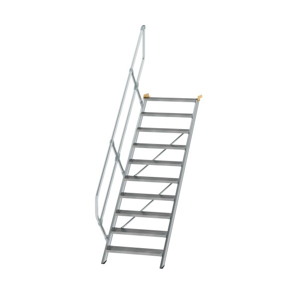 MUNK Günzburger Treppe 45° Stufenbreite 800 mm 10 Stufen Aluminium geriffelt