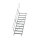 MUNK Günzburger Treppe 45° Stufenbreite 800 mm 10 Stufen Aluminium geriffelt