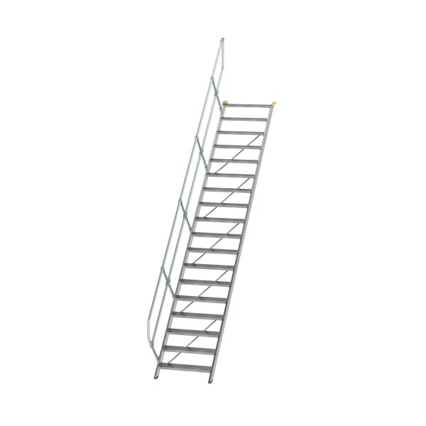 MUNK Günzburger Treppe 45° Stufenbreite 800 mm 18 Stufen Aluminium geriffelt