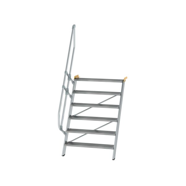 MUNK Günzburger Treppe 60° Stufenbreite 1000 mm 6 Stufen Aluminium geriffelt