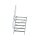 MUNK Günzburger Treppe 60° Stufenbreite 1000 mm 6 Stufen Aluminium geriffelt