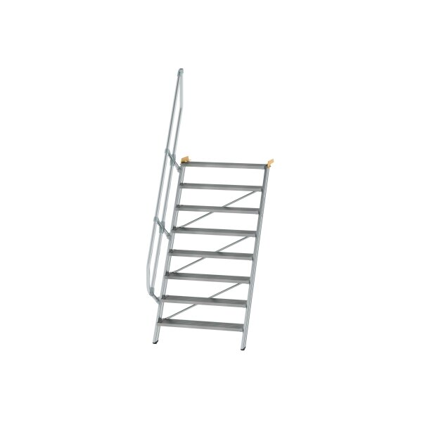 MUNK Günzburger Treppe 60° Stufenbreite 1000 mm 8 Stufen Aluminium geriffelt