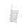 MUNK Günzburger Treppe 60° Stufenbreite 1000 mm 8 Stufen Aluminium geriffelt