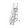 MUNK Günzburger Plattformtreppe 45° fahrbar Stufenbreite 600 mm 12 Stufen Aluminium geriffelt