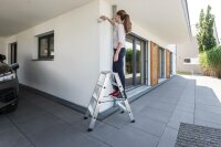 MUNK Günzburger Stufen-Stehleiter beidseitig begehbar 2x8 Stufen