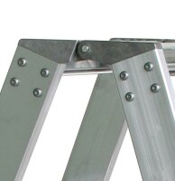 MUNK Günzburger Stufen-Stehleiter beidseitig begehbar 2x12 Stufen