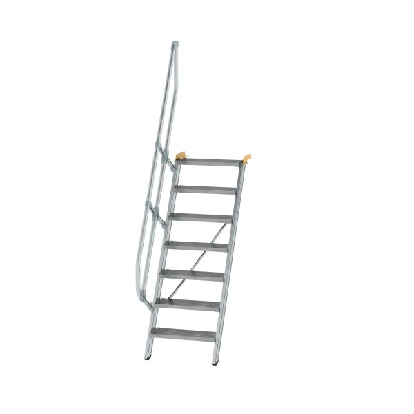 MUNK Günzburger Treppe 60° Stufenbreite 600 mm 7 Stufen Aluminium geriffelt