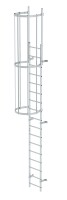 MUNK Günzburger Einzügige Steigleiter mit Rückenschutz Aluminium blank 5,96m
