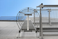 MUNK Günzburger Einzügige Steigleiter mit Rückenschutz Aluminium blank 5,96m