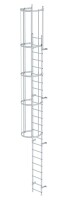 MUNK Günzburger Einzügige Steigleiter mit Rückenschutz Aluminium blank 7,64m