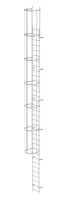 MUNK Günzburger Einzügige Steigleiter mit Rückenschutz Aluminium blank 10,72m