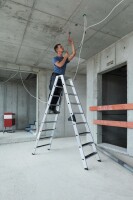 MUNK Günzburger Stufen-Stehleiter beidseitig begehbar mit clip-step 2x3 Stufen
