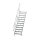 MUNK Günzburger Treppe 45° Stufenbreite 800 mm 12 Stufen Aluminium geriffelt