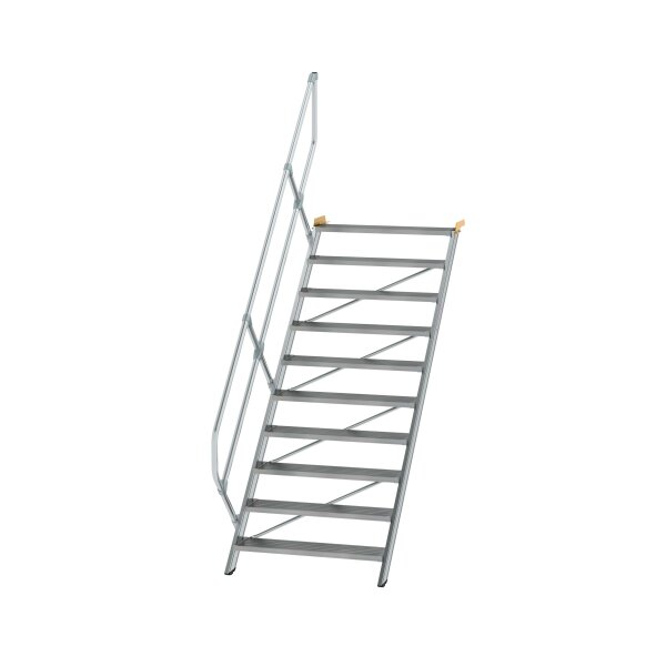 MUNK Günzburger Treppe 45° Stufenbreite 1000 mm 10 Stufen Aluminium geriffelt