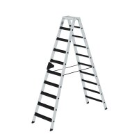 MUNK Günzburger Stufen-Stehleiter beidseitig begehbar mit clip-step relax 2x10 Stufen