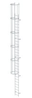 MUNK Günzburger Einzügige Steigleiter mit Rückenschutz Aluminium blank 9,60m