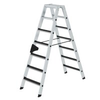 MUNK Günzburger Stufen-Stehleiter beidseitig begehbar mit clip-step R13 2x7 Stufen
