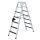 MUNK Günzburger Stufen-Stehleiter beidseitig begehbar mit clip-step R13 2x7 Stufen