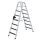 MUNK Günzburger Stufen-Stehleiter beidseitig begehbar mit clip-step R13 2x8 Stufen