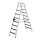 MUNK Günzburger Stufen-Stehleiter beidseitig begehbar mit clip-step R13 2x9 Stufen