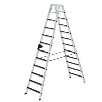 MUNK Günzburger Stufen-Stehleiter beidseitig begehbar mit clip-step R13 2x12 Stufen