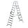 MUNK Günzburger Stufen-Stehleiter beidseitig begehbar mit clip-step R13 2x12 Stufen