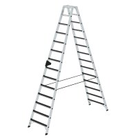 MUNK Günzburger Stufen-Stehleiter beidseitig begehbar mit clip-step R13 2x14 Stufen