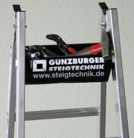 MUNK Günzburger Werkzeugablage für Sprossen-Stehleiter