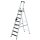 MUNK Günzburger Stufen-Stehleiter 250 kg einseitig begehbar mit clip-step R13 8 Stufen