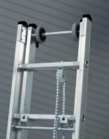 MUNK Günzburger Sprossen-Seilzugleiter 2-teilig mit Standard-Traverse 2x14 Sprossen