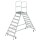 MUNK Günzburger Podesttreppe beidseitig begehbar mit Federrollen Stahl Gitterrost 8 Stufen