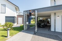 MUNK Günzburger Mehrzweckleiter 3-teilig mit nivello®-Traverse 3x9 Sprossen