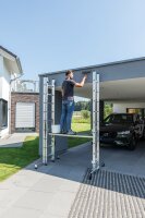MUNK Günzburger Mehrzweckleiter 3-teilig mit nivello®-Traverse 3x9 Sprossen