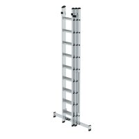 MUNK Günzburger Mehrzweckleiter 3-teilig mit nivello®-Traverse 3x9 Sprossen