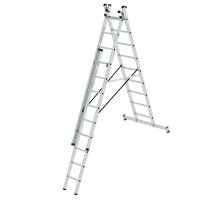 MUNK Günzburger Mehrzweckleiter 3-teilig mit nivello®-Traverse 3x9 Sprossen