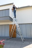 MUNK Günzburger Mehrzweckleiter 3-teilig mit nivello®-Traverse 3x9 Sprossen