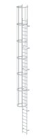 MUNK Günzburger Einzügige Steigleiter mit Rückenschutz Aluminium eloxiert 10,72m