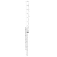 MUNK Günzburger Mehrzügige Steigleiter mit Rückenschutz (Bau) Edelstahl 19,96m