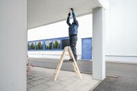MUNK Günzburger Stufen-Stehleiter Holz beidseitig begehbar 2x3 Stufen