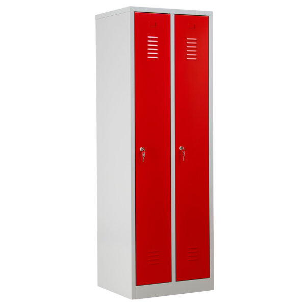 G-Office Spind/Garderobenschrank, 2 Abteile, 1800 x 600 x 500 mm (HxBxT)