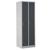 G-Office Spind/Garderobenschrank, 2 Abteile, 1800 x 600 x 500 mm (HxBxT)