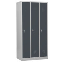 G-Office Spind Garderobenschrank, 3 Abteile , 1800 x 900...