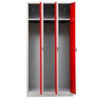 G-Office Spind Garderobenschrank, 3 Abteile , 1800 x 900...