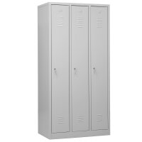 G-Office Spind Garderobenschrank, 3 Abteile , 1800 x 900 x 500 mm (HxBxT)