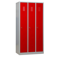 G-Office Spind Garderobenschrank, 3 Abteile , 1800 x 900 x 500 mm (HxBxT)