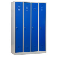 G-Office Spind Garderobenschrank, 4 Abteile, 1800 x 1170 x 500 mm (HxBxT)