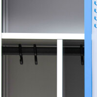 G-Office Spind/Garderobenschrank, Schwarz-Weiß-Trennung, 1 Abteil, 1800 x 400 x 500 mm (HxBxT)