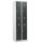G-Office Doppelstöckiger Spind Garderobenschrank, 2x2 Abteile, 1950 x 600 x 500 mm (HxBxT)