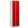 G-Office Doppelstöckiger Spind Garderobenschrank, 2x2 Abteile, 1950 x 600 x 500 mm (HxBxT)